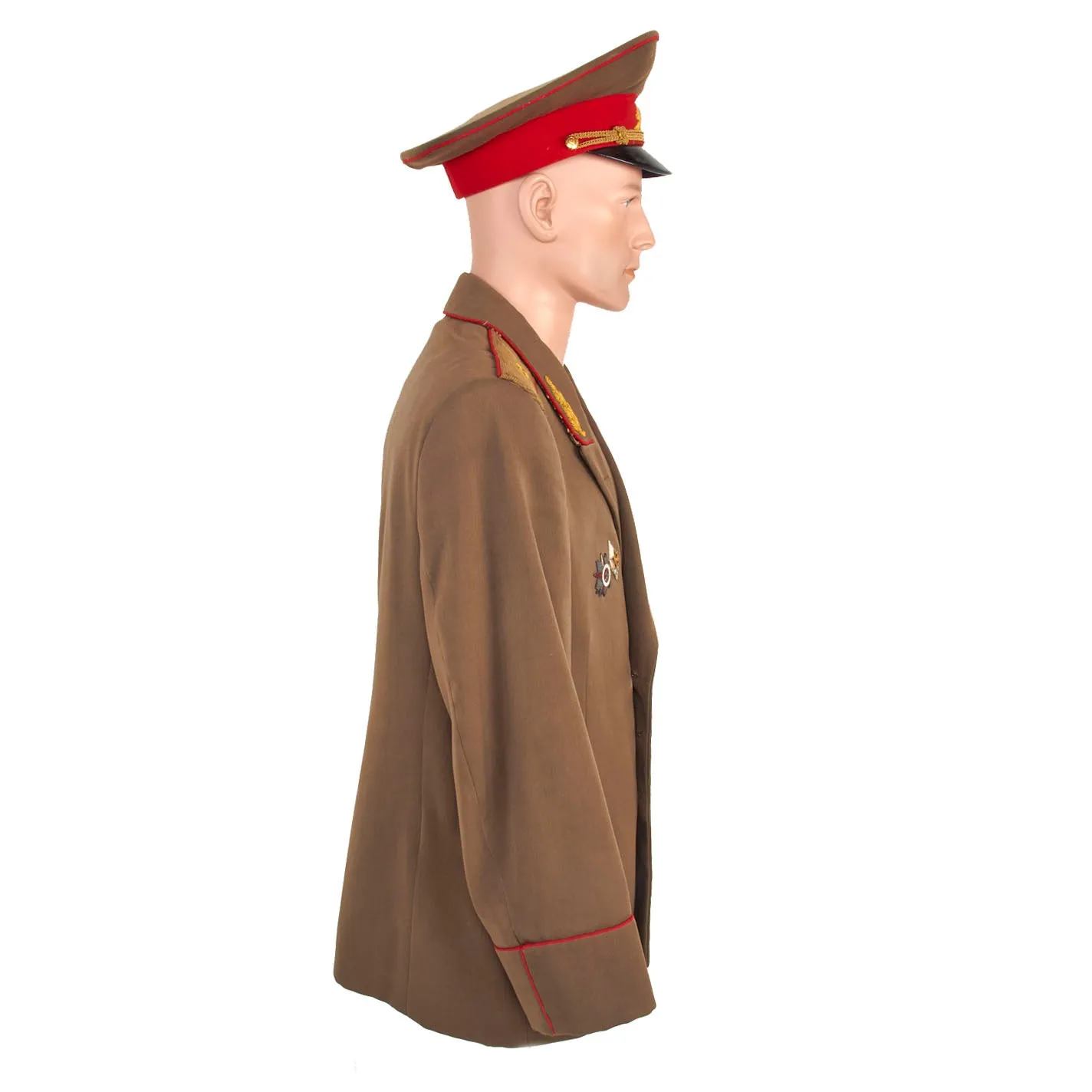 Original Cold War Soviet Major General Dress Uniform with Trousers and Cap - WWII Veteran