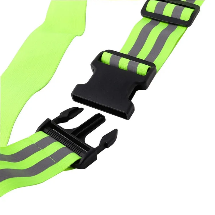 Outdoor Adjustable Night Running And Cycling Reflective Waistband, Specification: 5cm Width(Black)