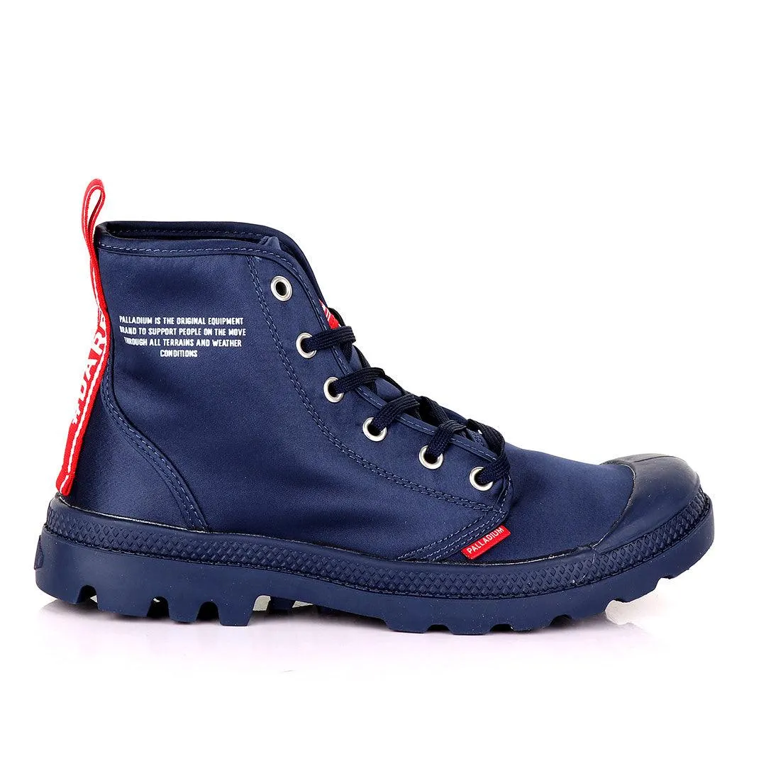 Palladium Dare Night Navyblue with Red Strap Boots