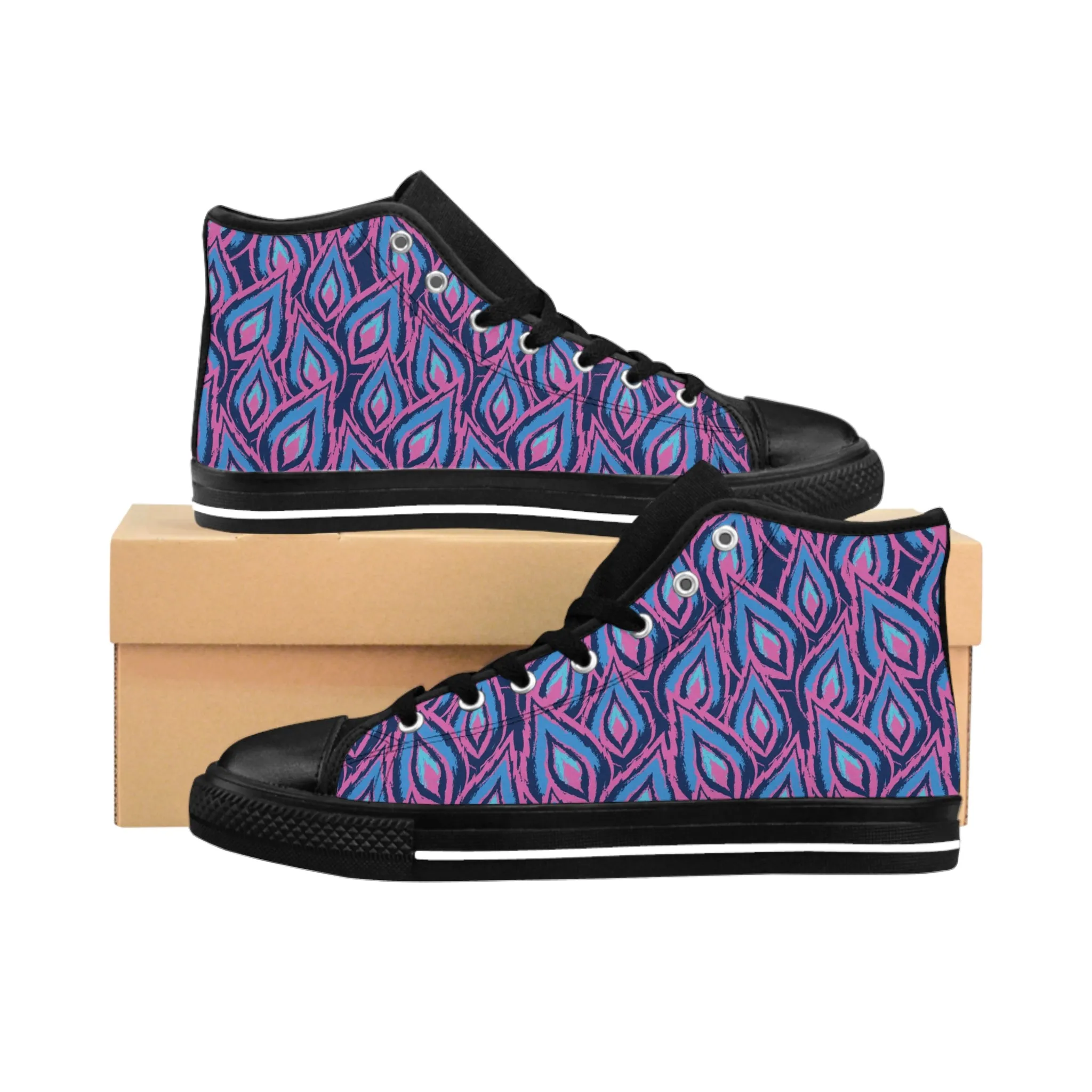 Peacock Feathers Women's Classic Sneakers