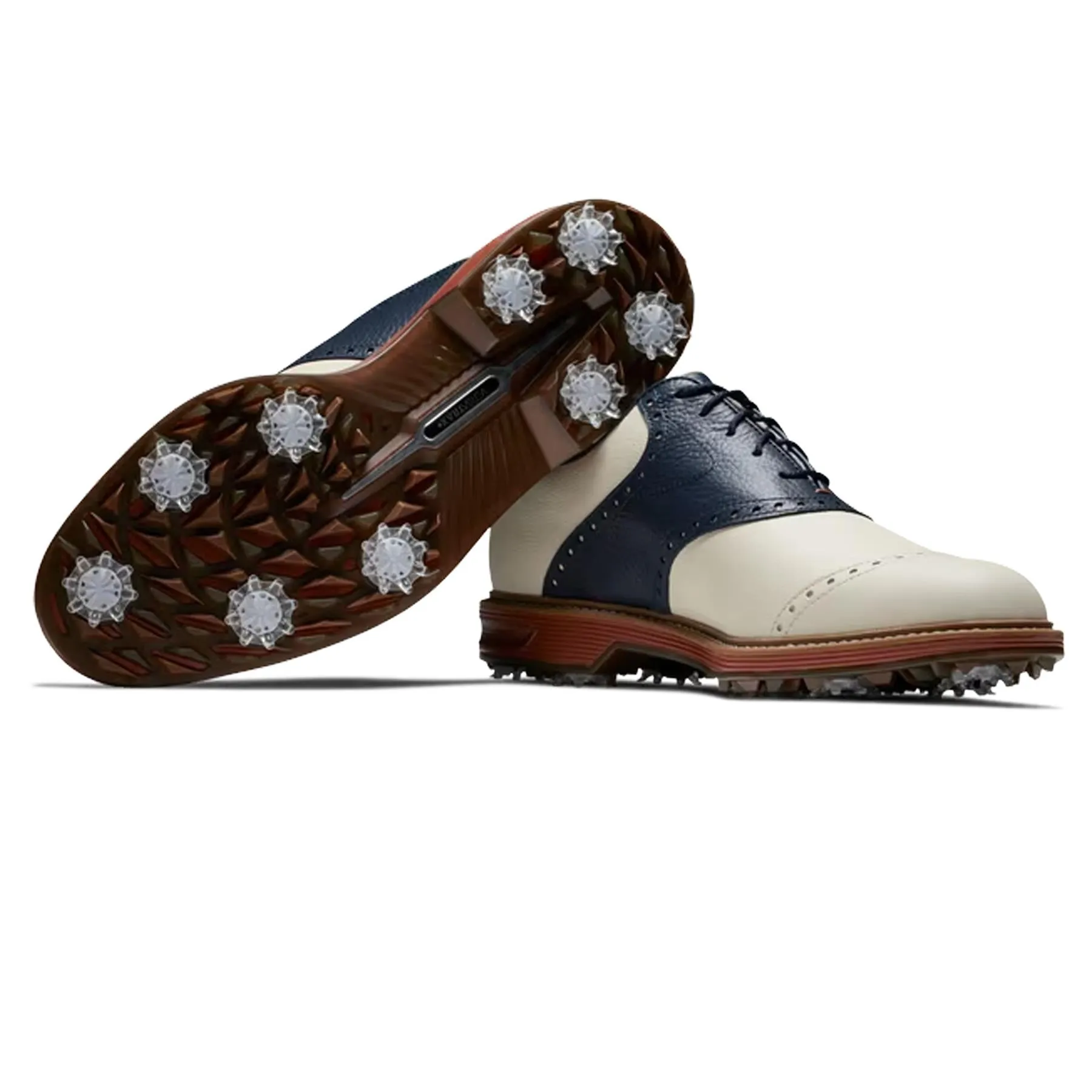 Premiere Wilcox Golf Shoes Cream/Navy - AW24