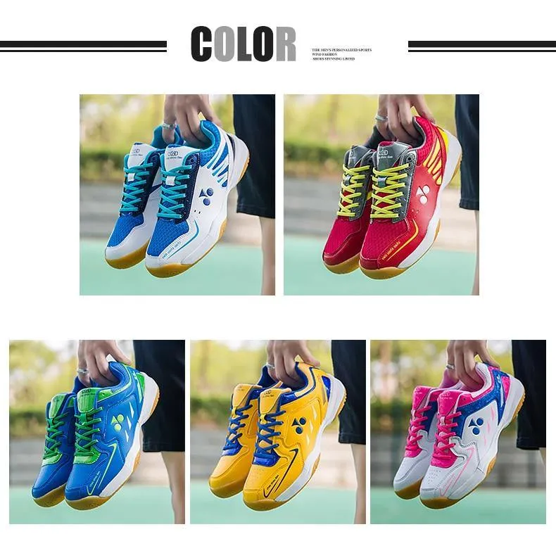 Professional Badminton Tennis Table Tennis Squash Sneaker Shoes for Men and Women Wear-resistant Breathable Protect Toes Light Sports Shoes