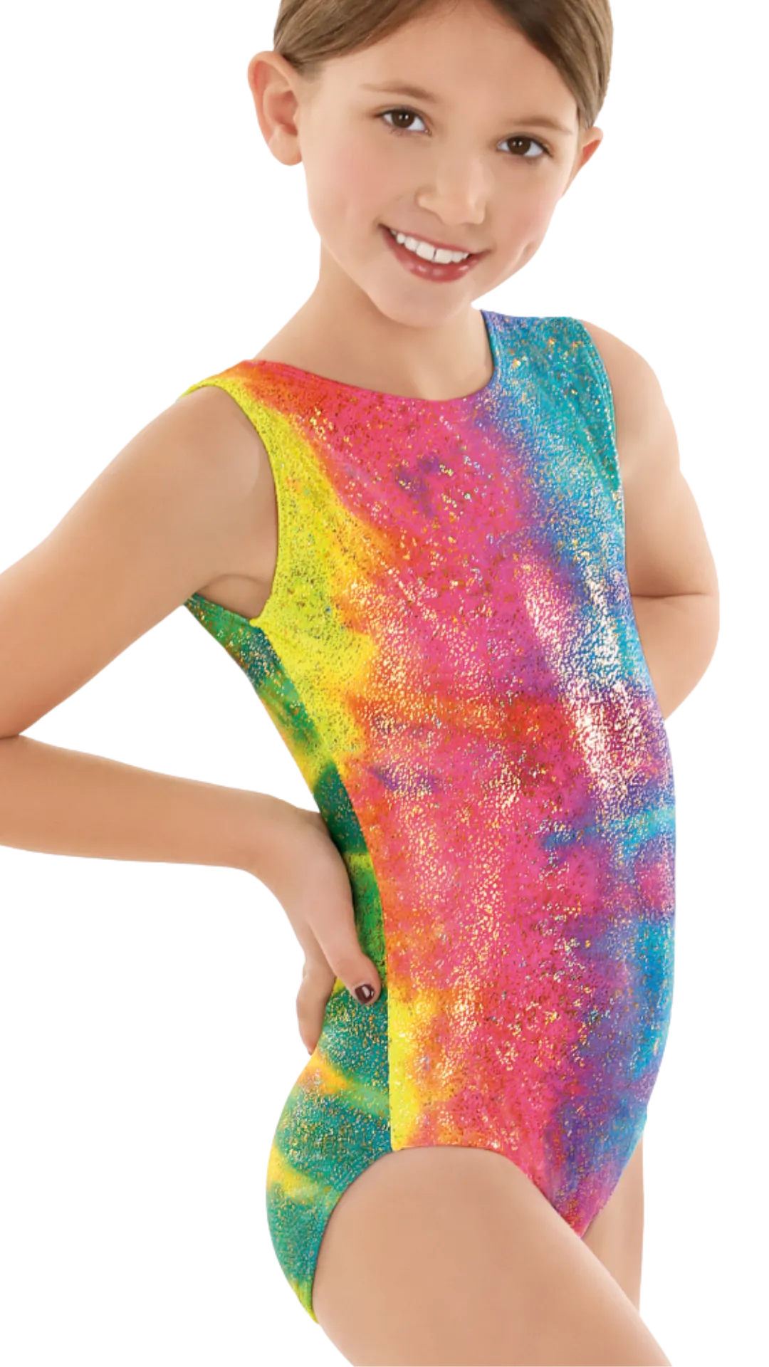 Rainbow Shimmer Tank Gymnastic Leotard 9689C