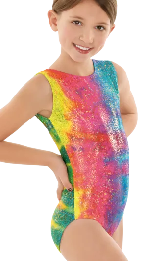 Rainbow Shimmer Tank Gymnastic Leotard 9689C