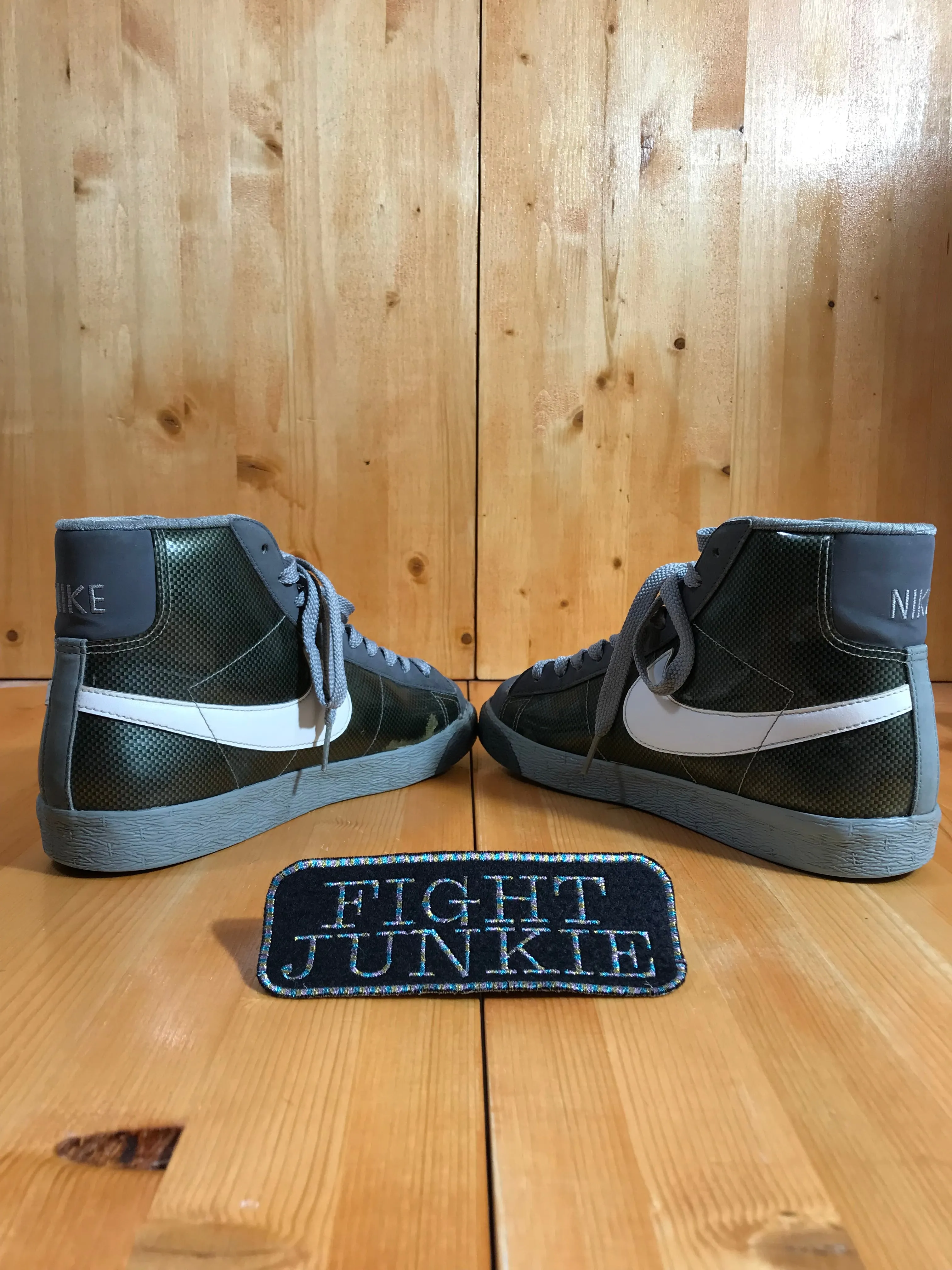 RARE! NIKE BLAZER HIGH Mens Size 8 Shoes Sneakers 2009 Carbon Fiber Shadow Gray 31664-004