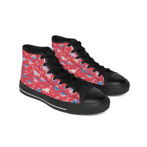 Red Dinosaurs Women's Classic Sneakers