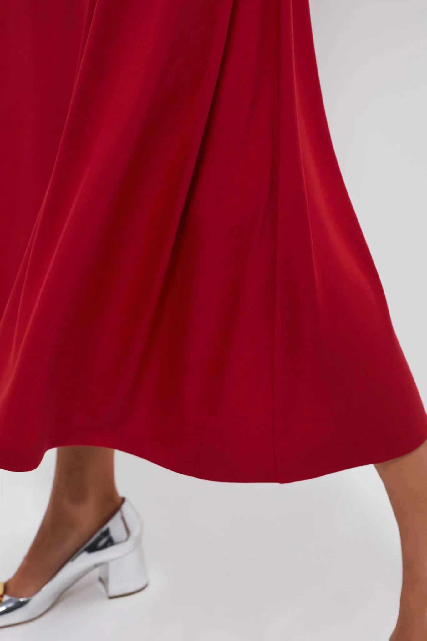 Red Long Sleeve Sara Maxi Dress