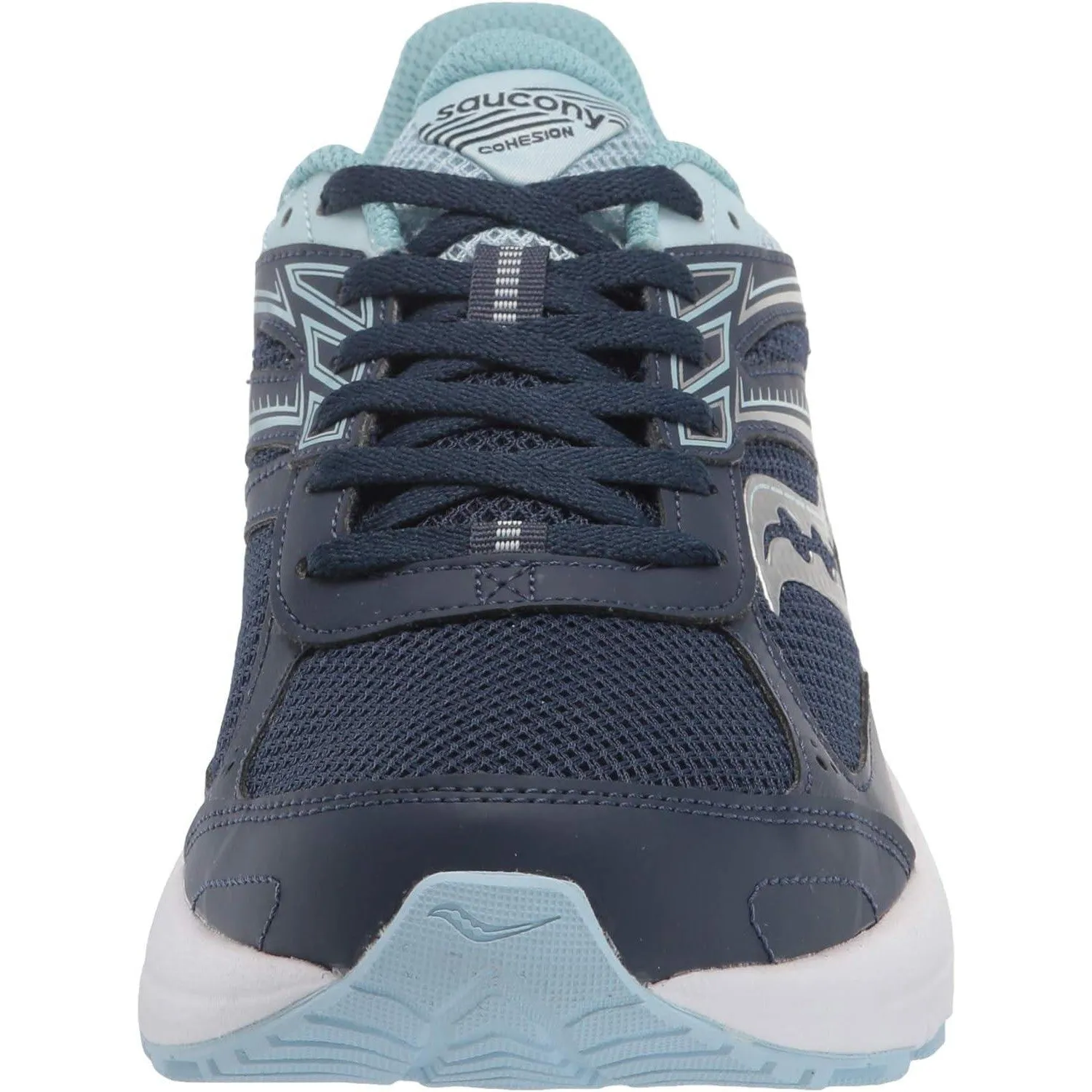 Saucony Women's Cohesion 14 Road Running Shoe, Navy/Sky, 7.5