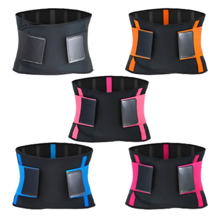 SBR Neoprene Sports Protective Gear Support Waist Protection Belt, Size:XL(Pink)