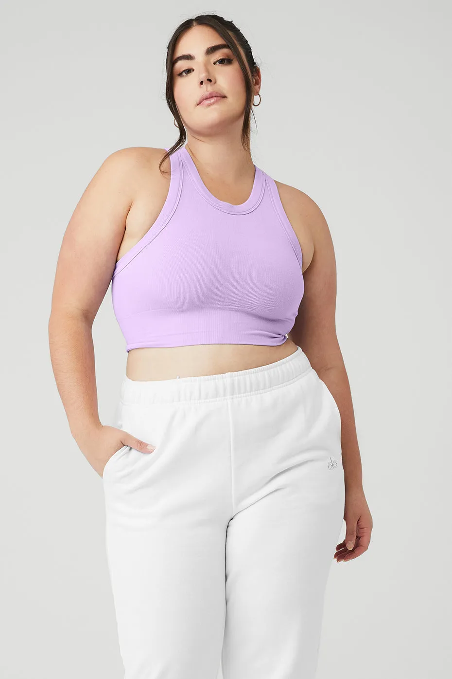 Seamless Delight High Neck Bra - Violet Skies