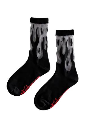 Sheer Flame Socks