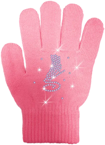 Skating Gloves with Rhinestone Skate