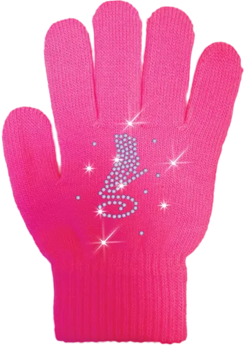 Skating Gloves with Rhinestone Skate