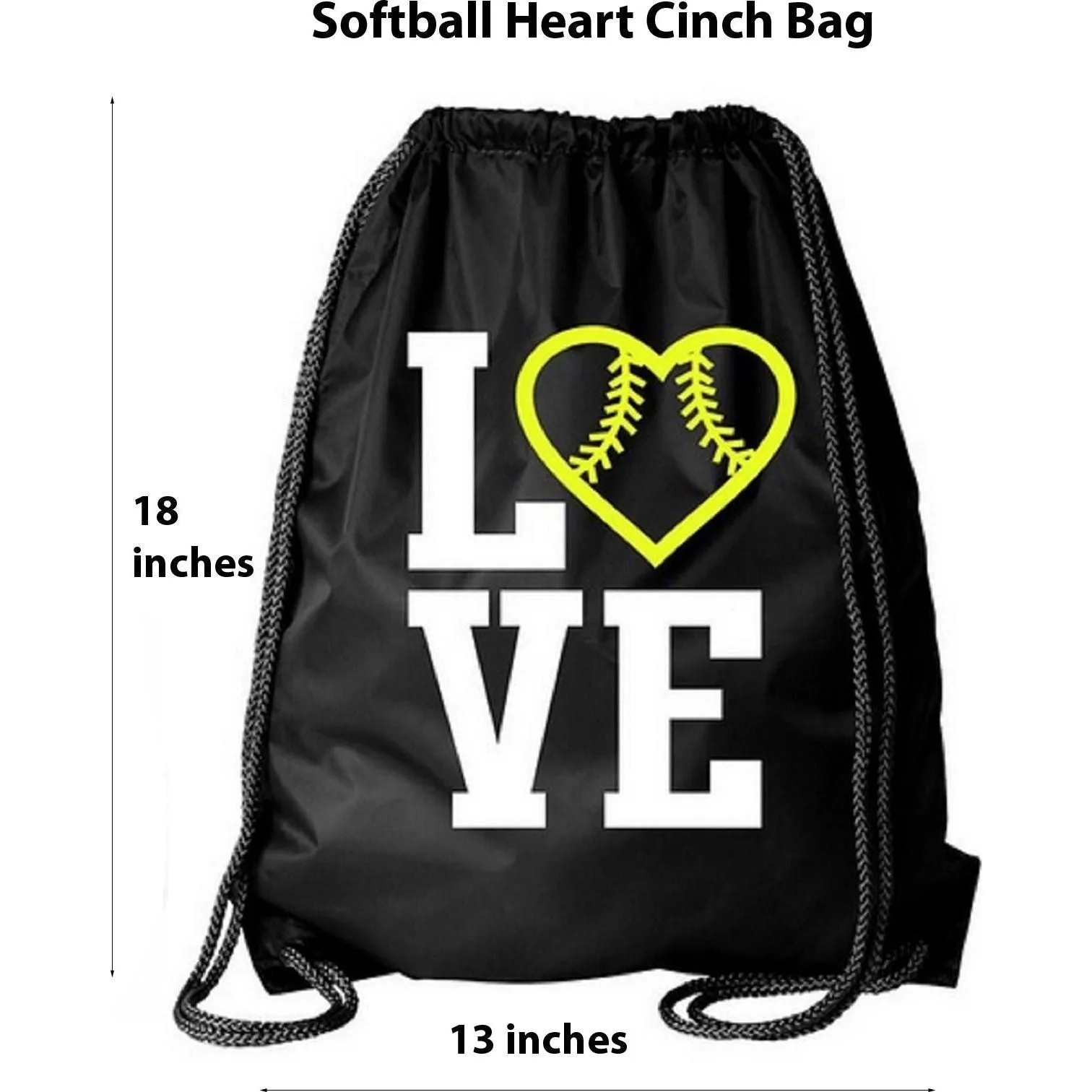 Softball Cinch Sack Drawstring Bag