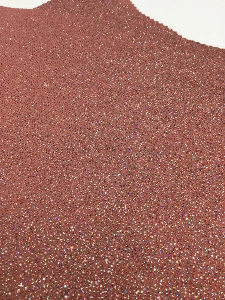 Sparkly Glitter Pink Scuba - For Rag Doll Shoes - A4 pieces - Ballet/Dance/ Party Shoes