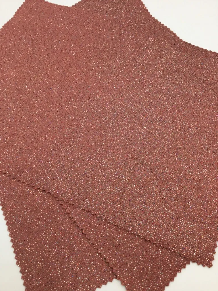 Sparkly Glitter Pink Scuba - For Rag Doll Shoes - A4 pieces - Ballet/Dance/ Party Shoes