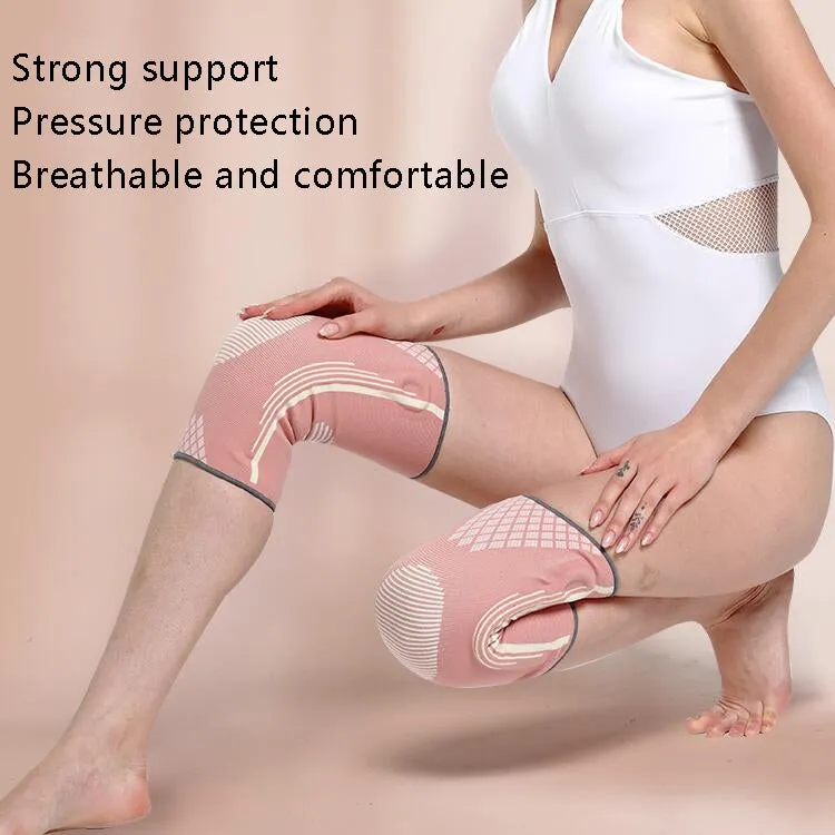 Sports Knee Pads Training Running Knee Thin Protective Cover, Specification: M(Peacock Blue Silicone Non-slip)