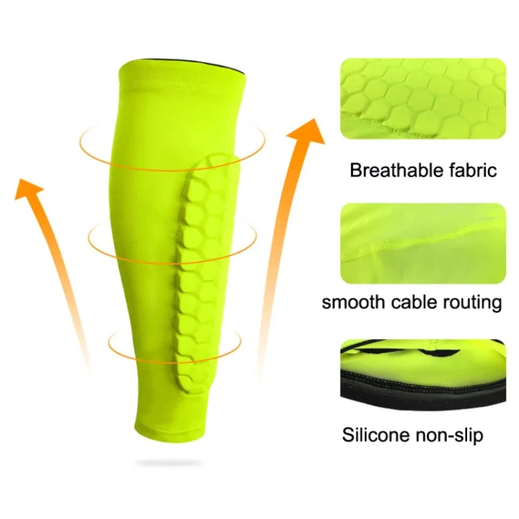 Sports Outdoor Basketball Ride Honeycomb Anti -Collision Leg Protection XL (Orange)