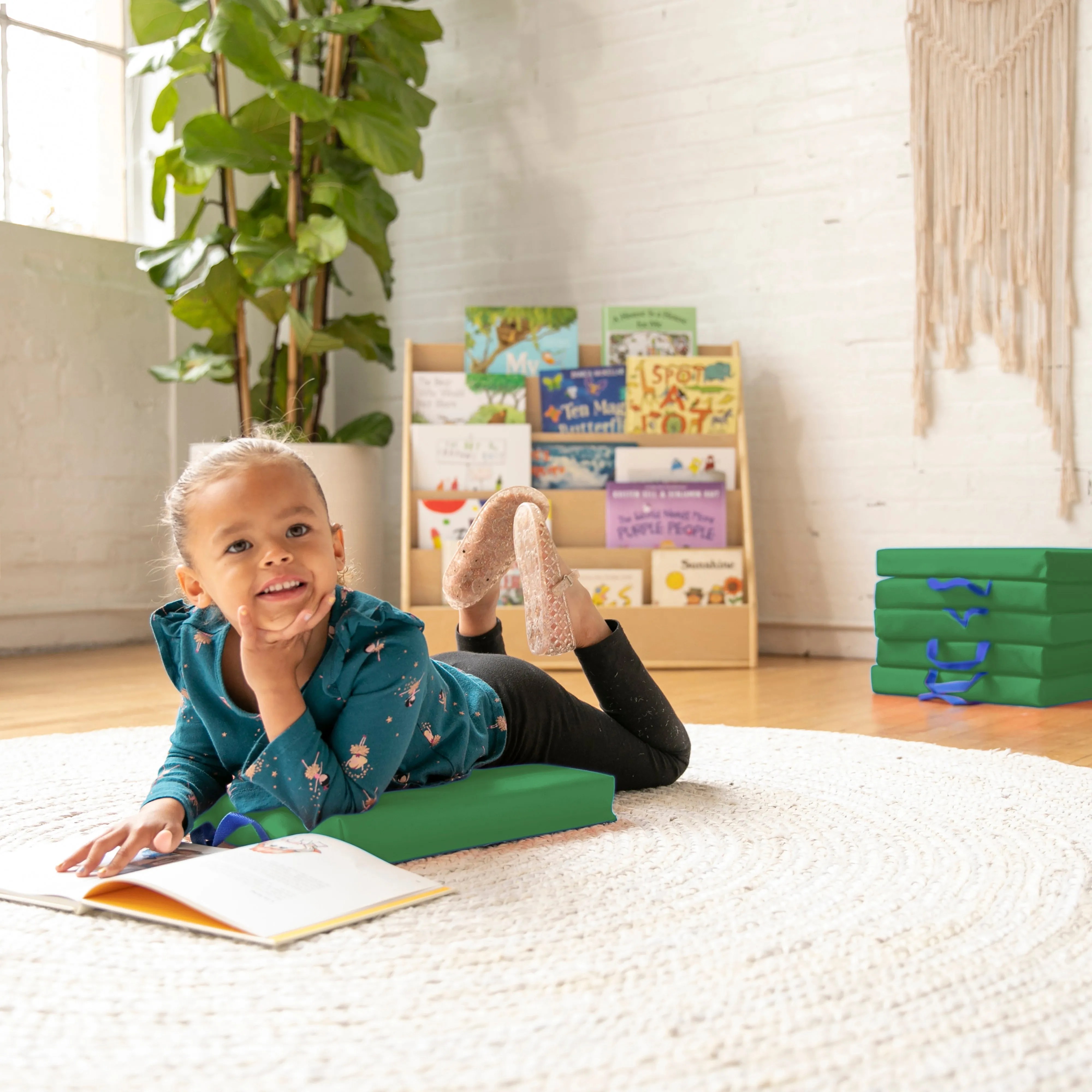 Square Floor Cushions with Handles, Classroom Flexible Seating, 6-Piece