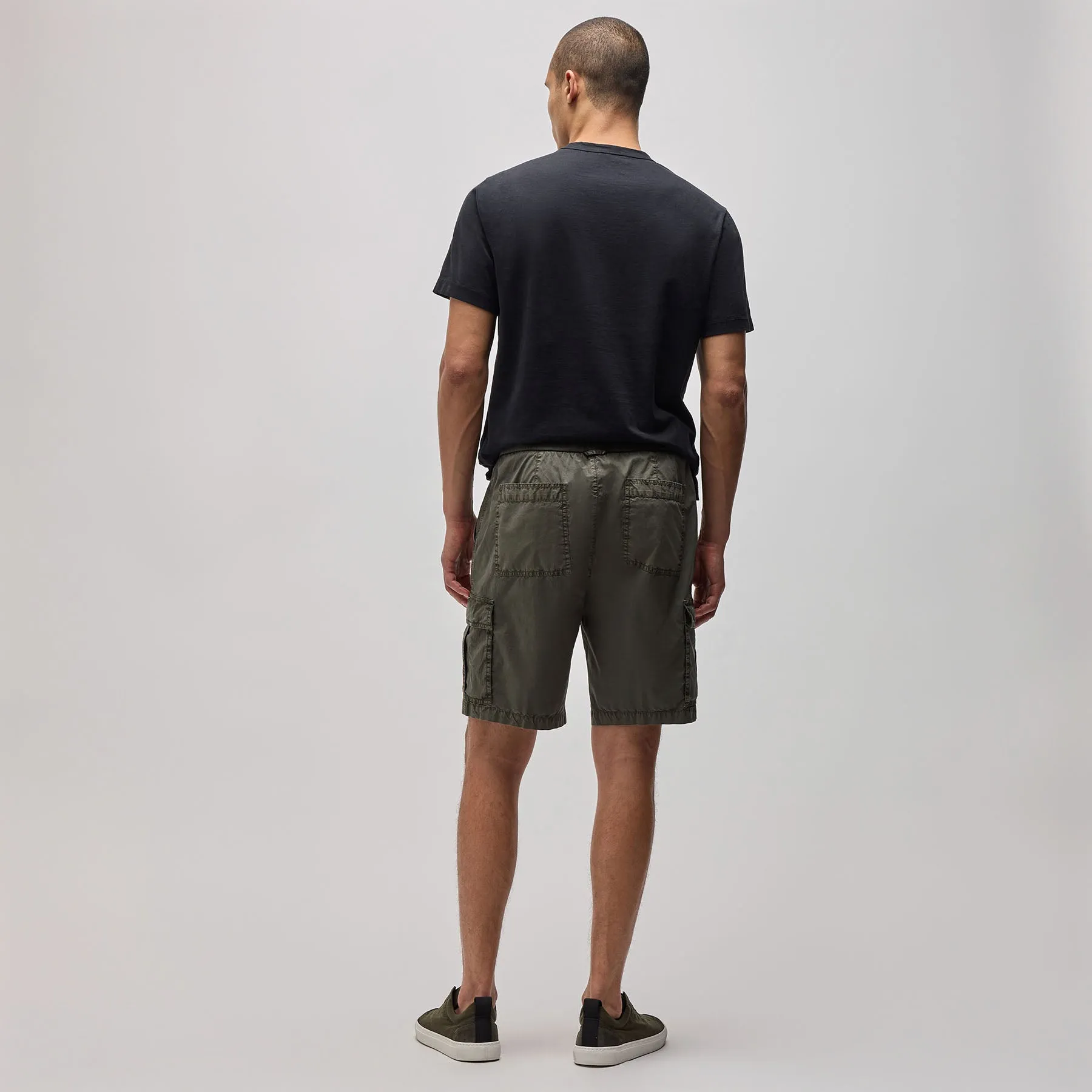 Stretch Poplin Cargo Short - Palm Pigment