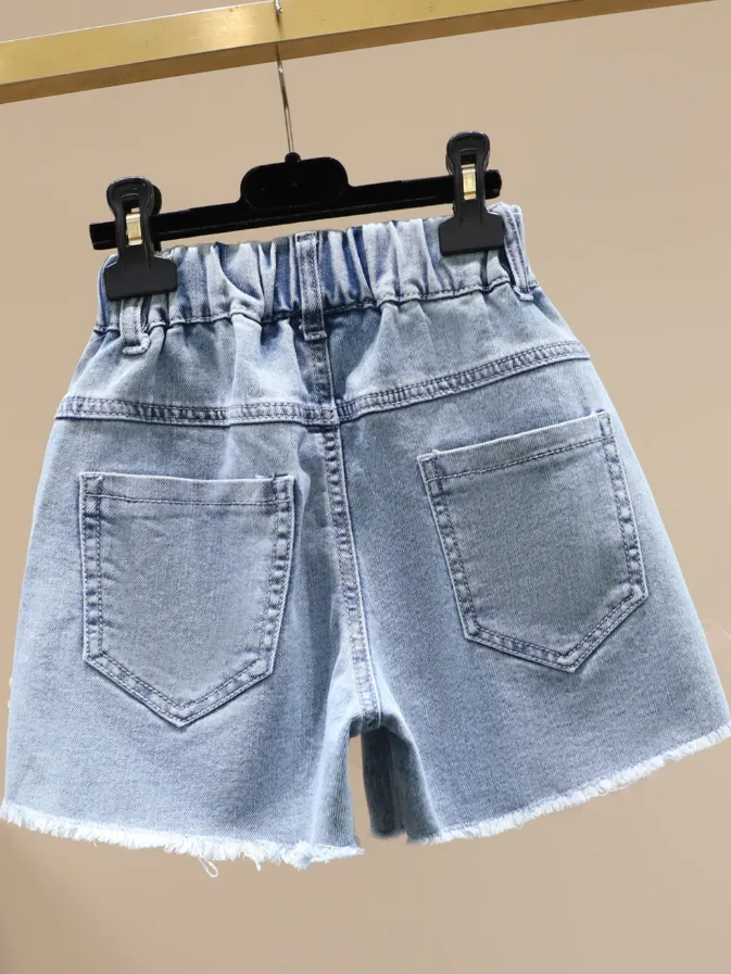 Sweet Lil Swan Denim Shorts