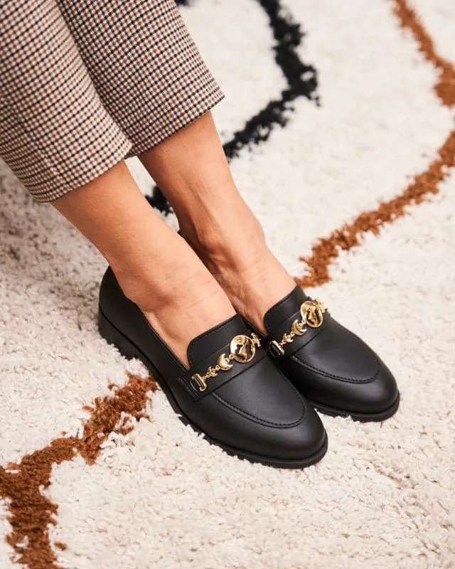 Symbol Vegan Leather Loafers | Black