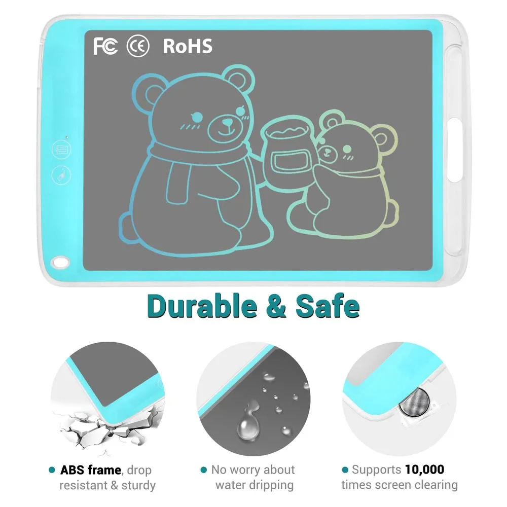 TheLAShop 10" LCD Writing Tablet Colorful Doodle Board with Stylus