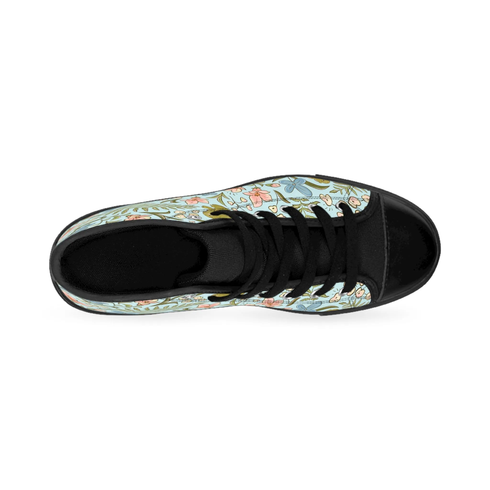 Toad and Blue Flowers Women's Classic Sneakers