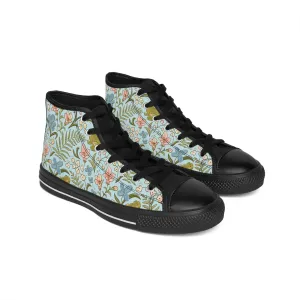 Toad and Blue Flowers Women's Classic Sneakers