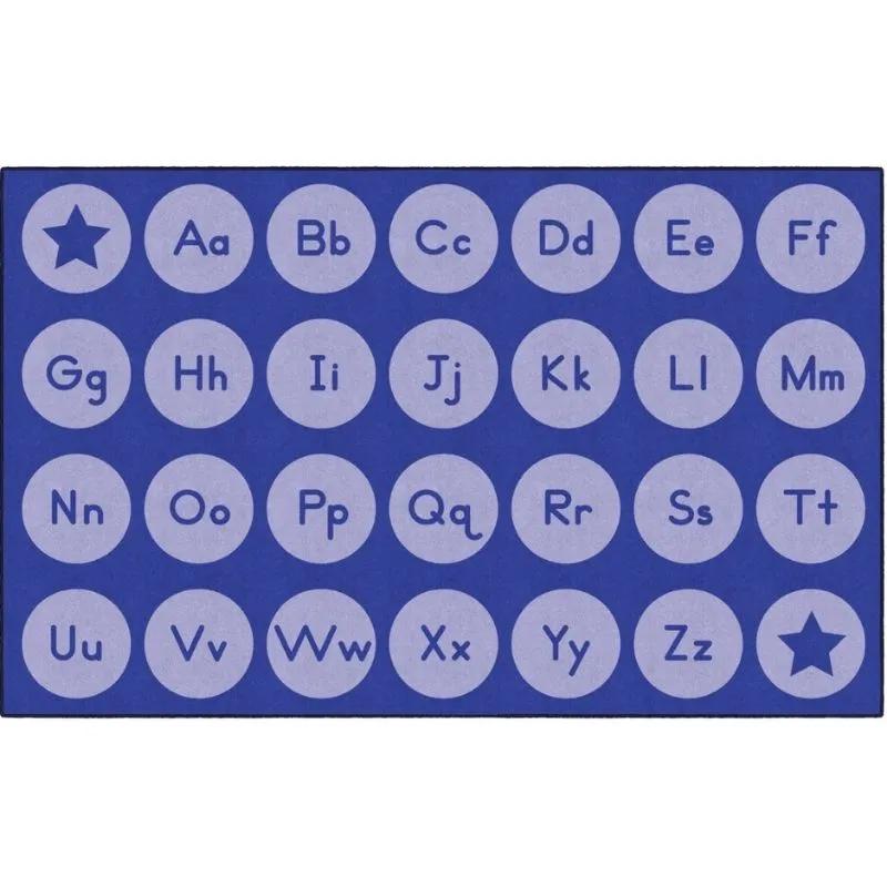 Tone on Tone Alphabet Classroom Rug