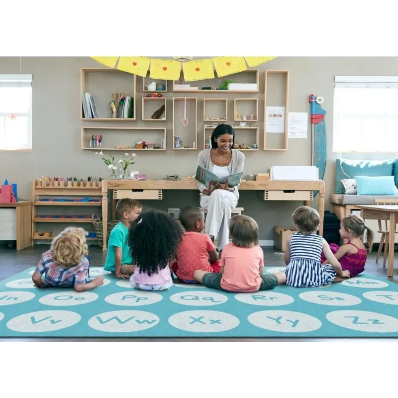 Tone on Tone Alphabet Classroom Rug