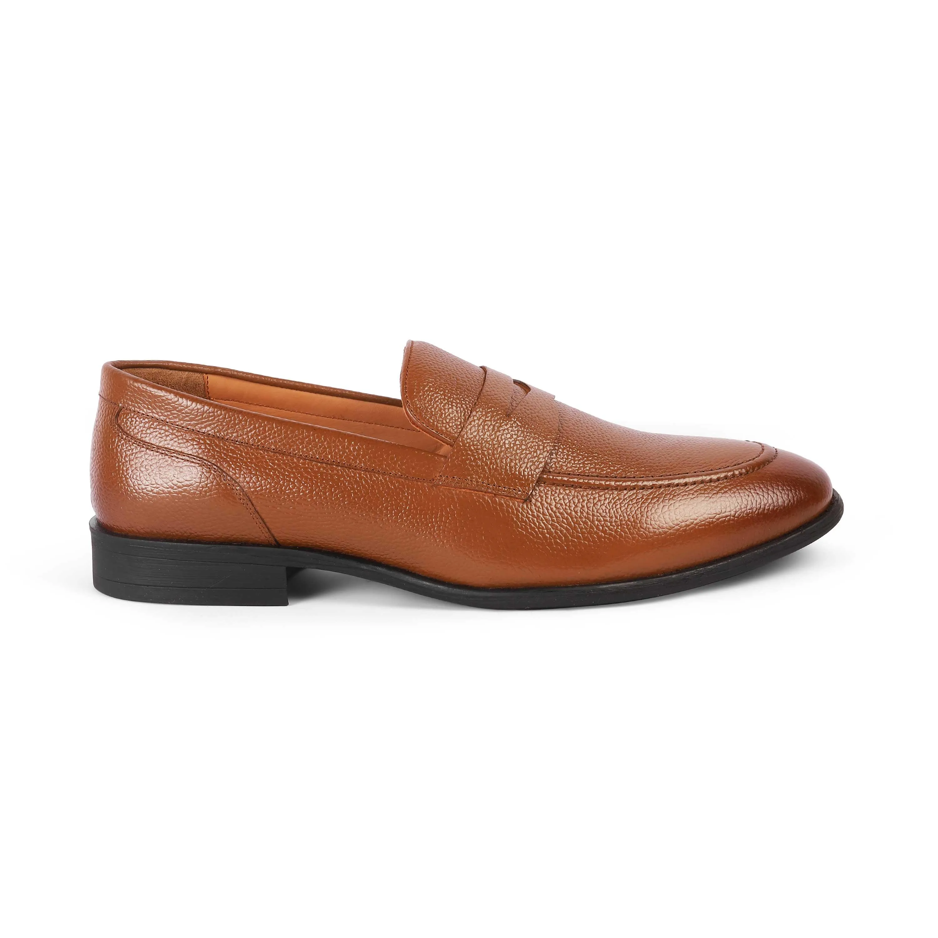 Tresmode Aris Tan Men's Leather Penny Loafers