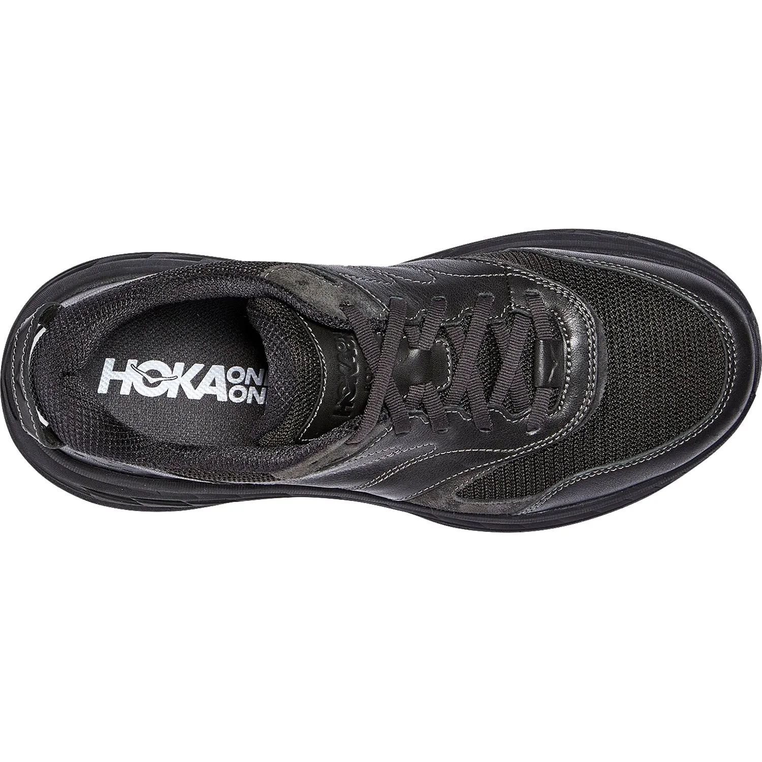 Unisex Hoka Bondi L Black/Raven Leather/Mesh