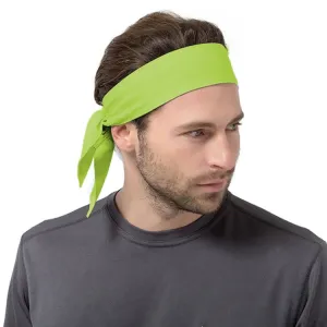 Unisex Sweat Wicking Stretchy Exercise Yoga Gym Bandana Headband Sweatband Head Tie Scarf Wrap, Size: 1.2*0.06m (Light Green)