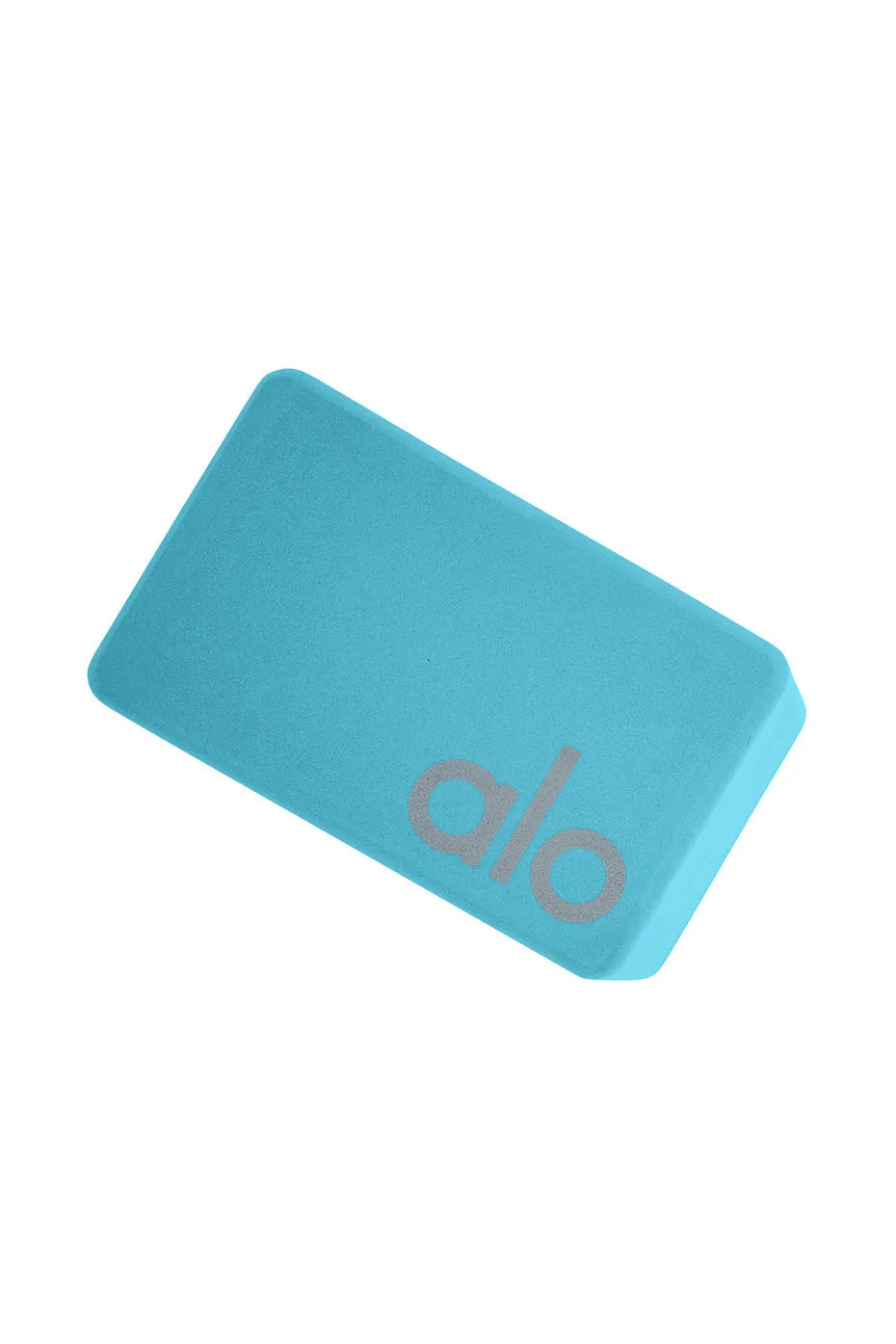 Uplifting Yoga Block - Bright Aqua/Silver