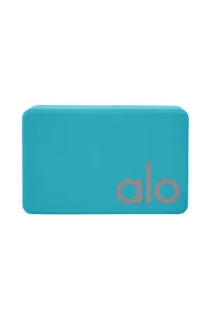 Uplifting Yoga Block - Bright Aqua/Silver