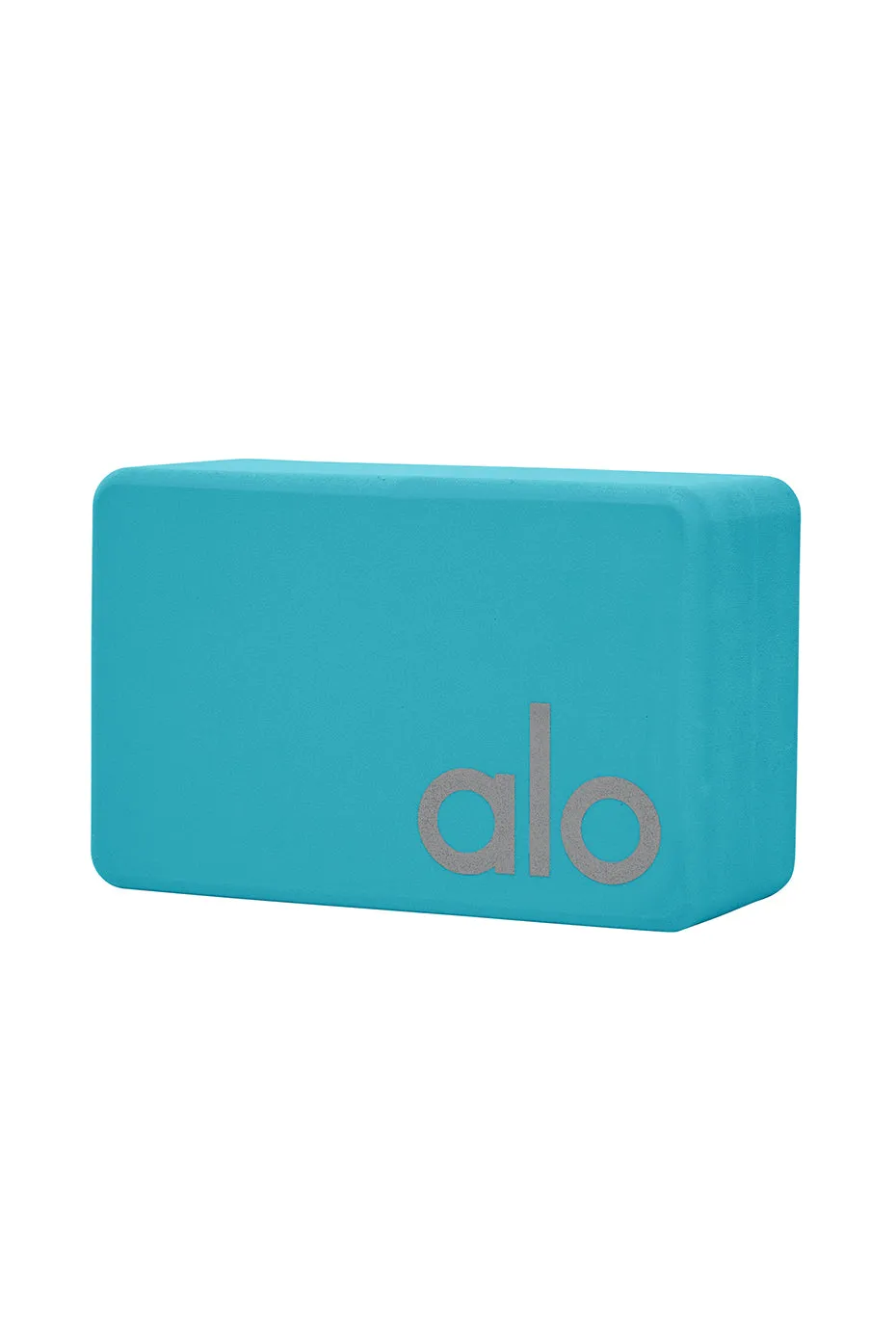 Uplifting Yoga Block - Bright Aqua/Silver