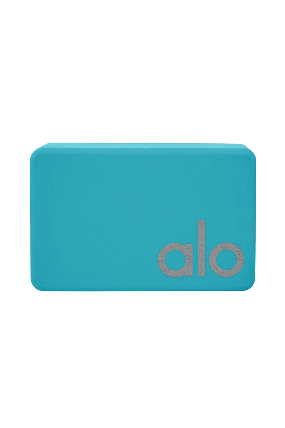 Uplifting Yoga Block - Bright Aqua/Silver