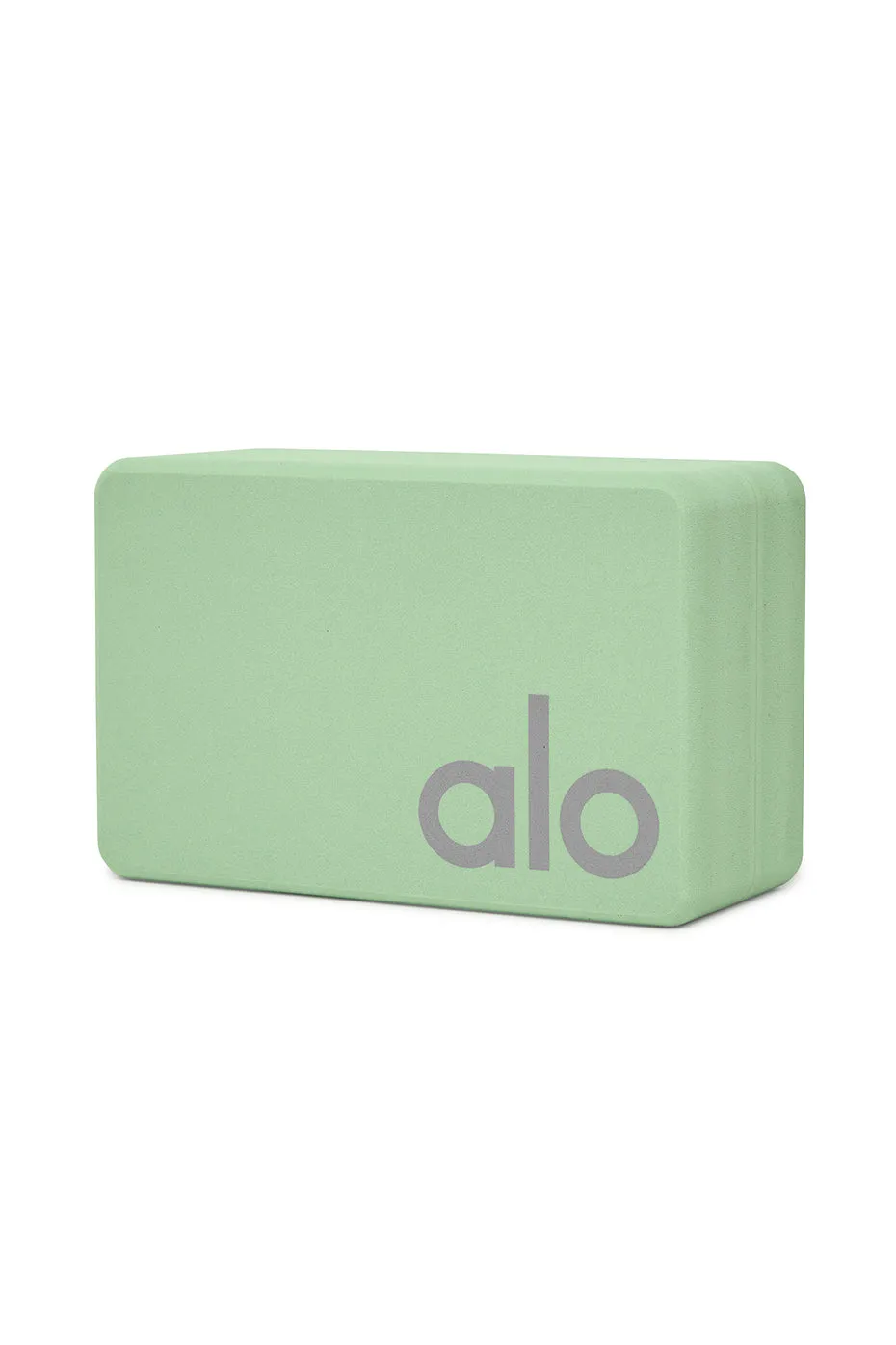 Uplifting Yoga Block - Honeydew/Silver