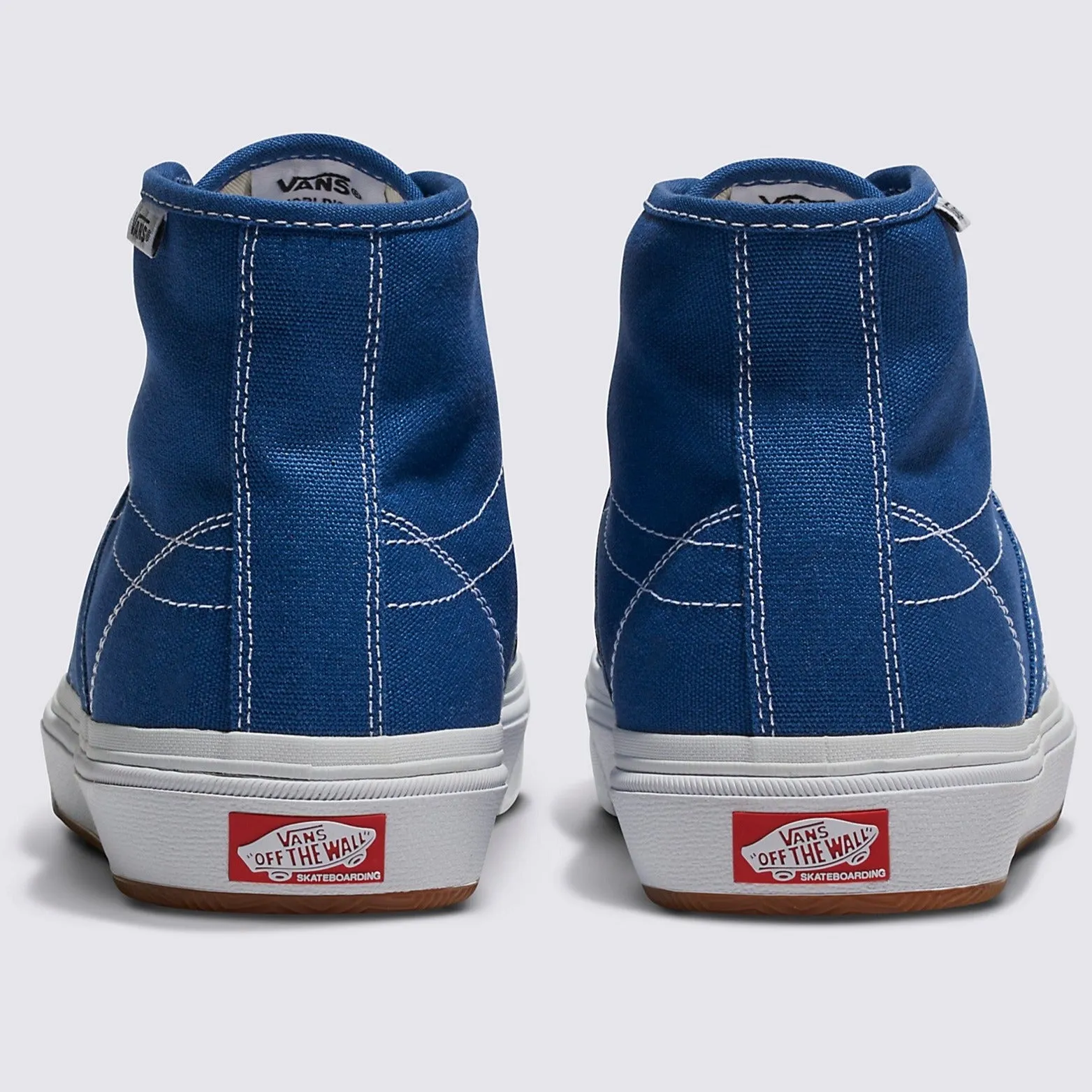 Vans Crockett High Decon Canvas Skateboard Shoe - Blue/White