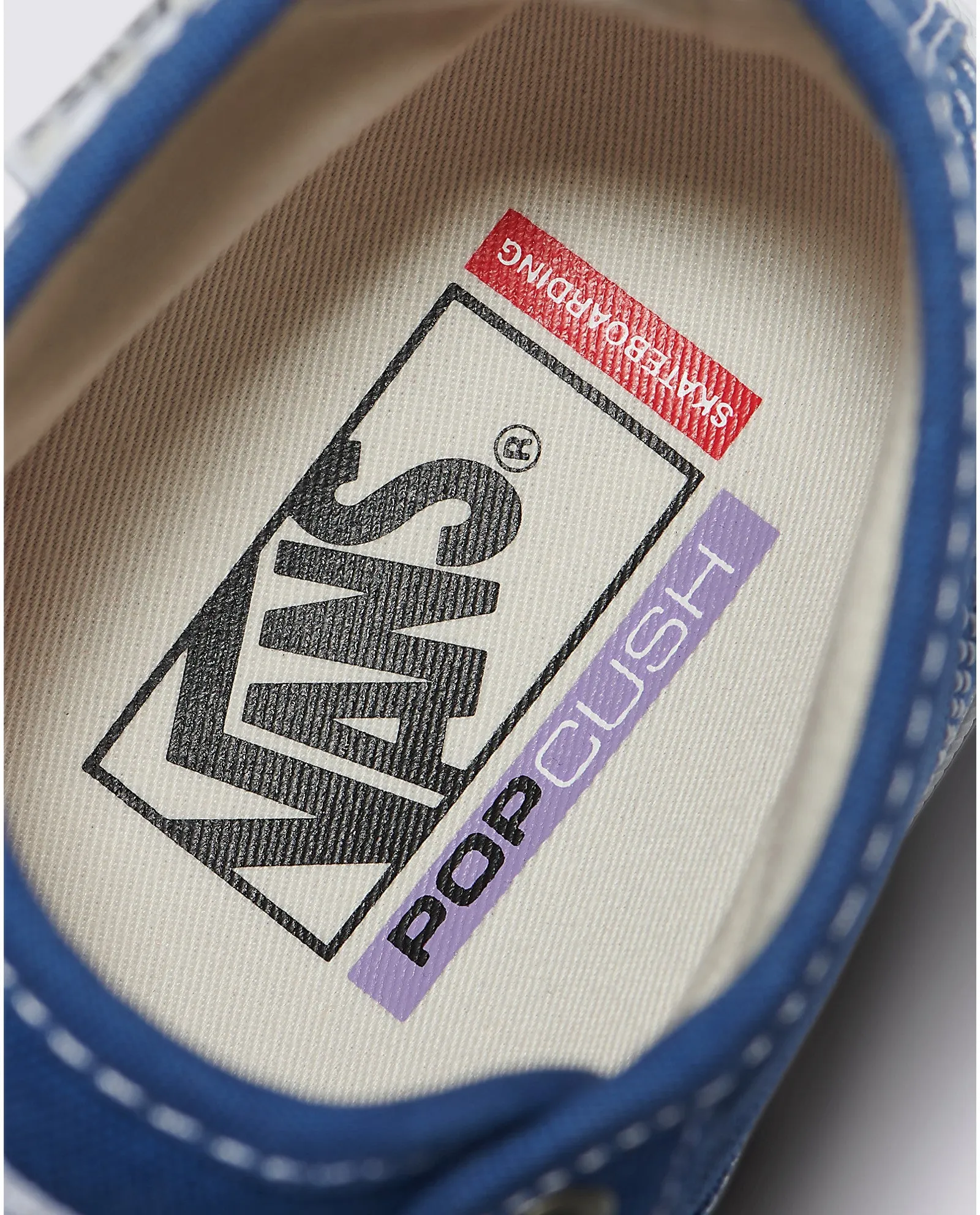 Vans Crockett High Decon Canvas Skateboard Shoe - Blue/White