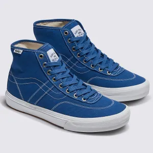 Vans Crockett High Decon Canvas Skateboard Shoe - Blue/White