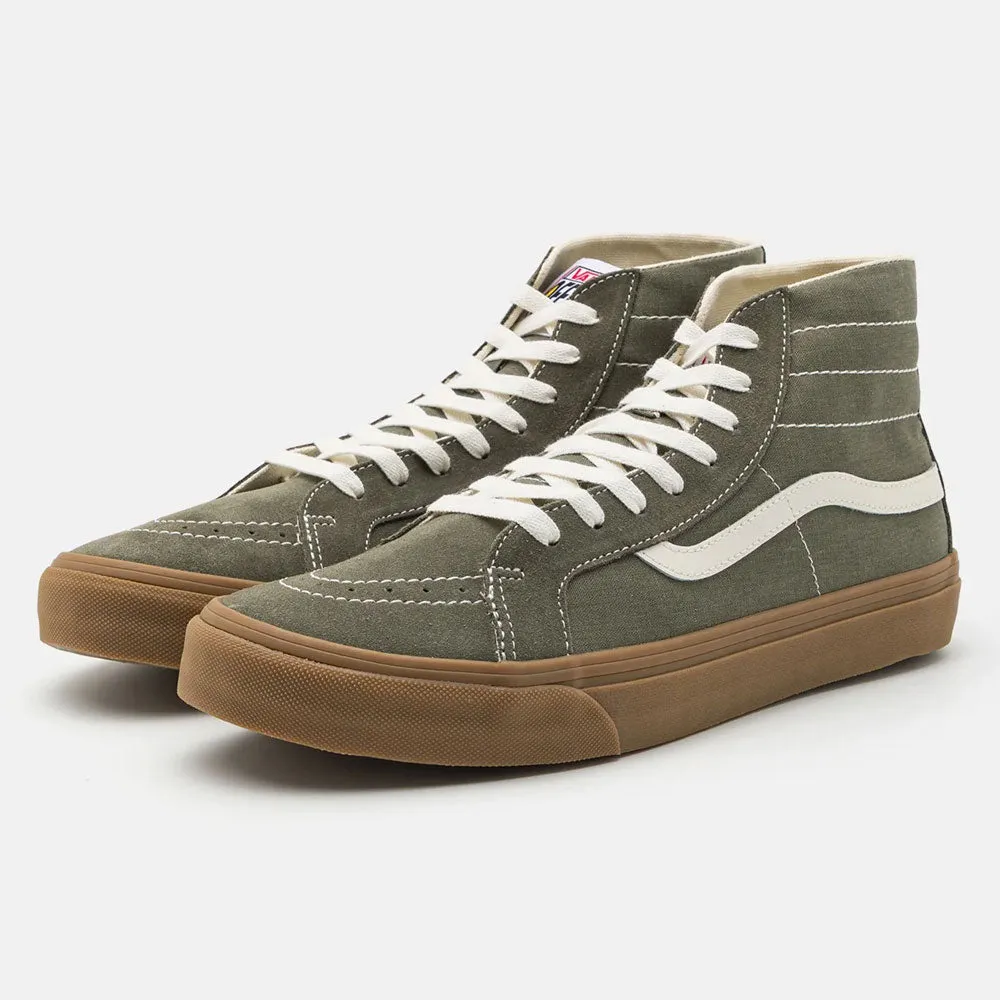 Vans UA SK8-Hi 38 Decon VR3 Salt Wash Trainers - Dark Olive