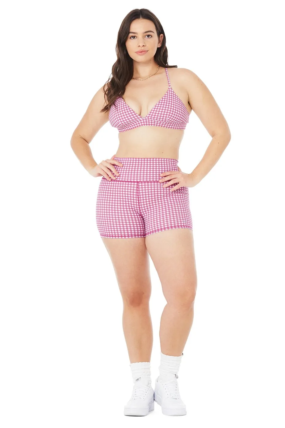 Vapor Splendor Gingham Bra & Vapor High-Waist Gingham Short Set