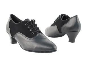 Very Fine Black Nubuck and Black Leather Ladies Practice Dance Shoe 1688 In Stock