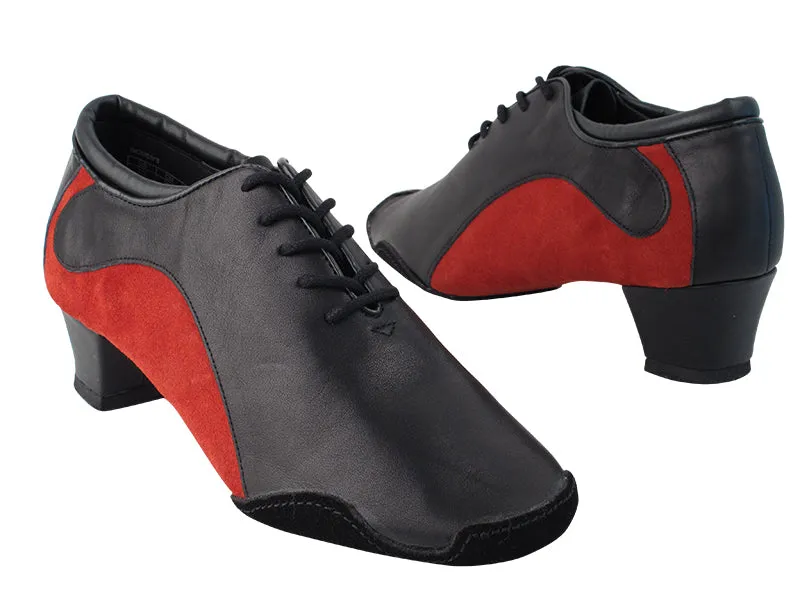 Very Fine Split Sole Ladies Practice Dance Shoe with Red or Black Suede 703