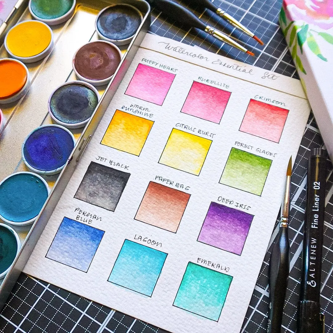 Watercolor Essential 12 Pan Set