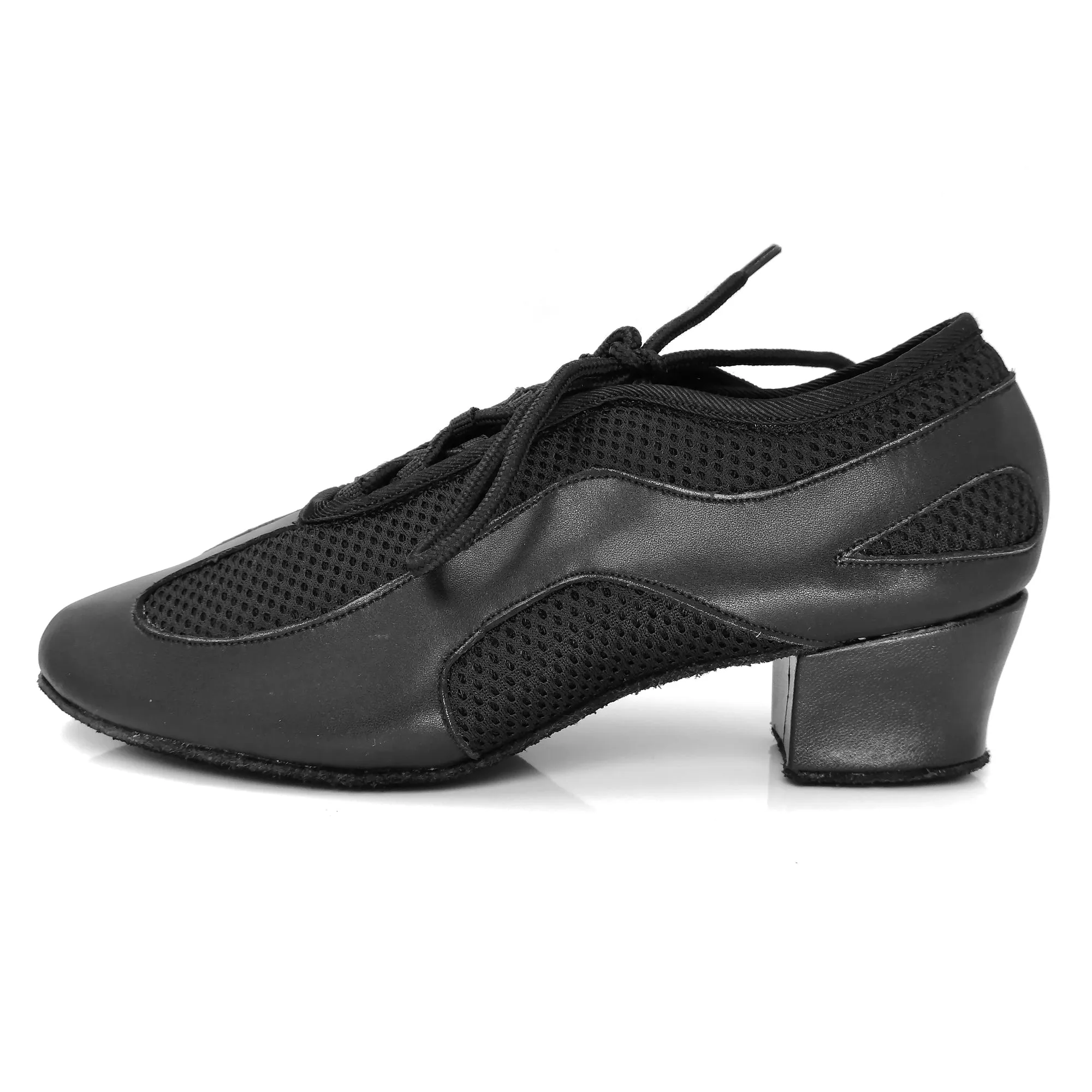 Women Ballroom Dancing Shoes Ladies Tango Latin Practice Dance Shoe Suede Sole Lace-up Closed-toe