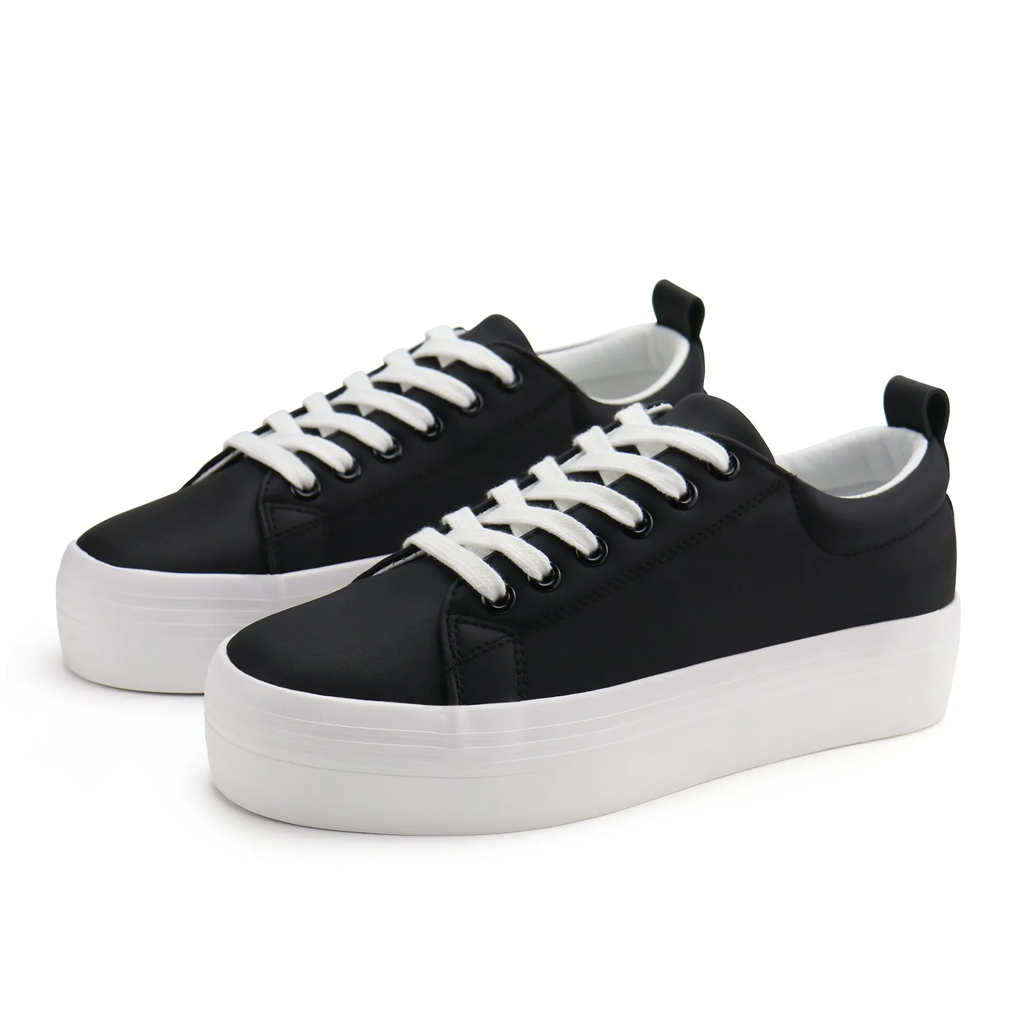 Women Lace Up Platform Fashion Sneakers