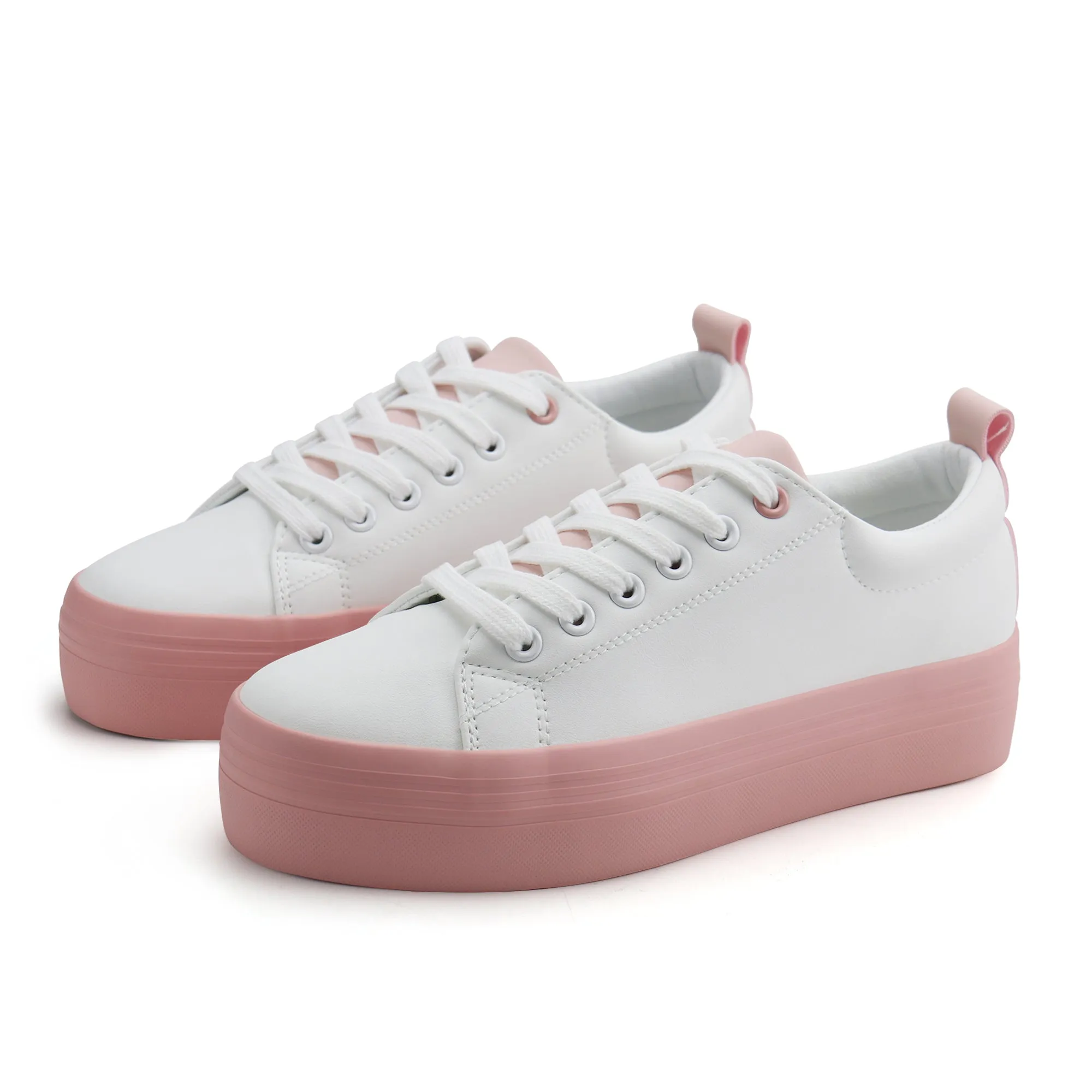 Women Lace Up Platform Fashion Sneakers